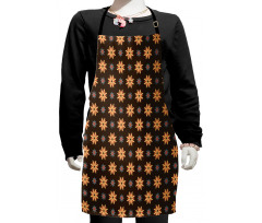 Summer Time Orange Flower Kids Apron