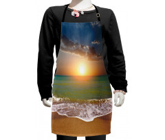 Idyllic Beach Scenery Kids Apron