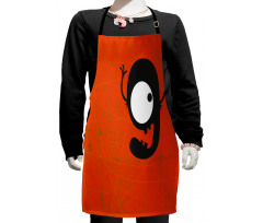 Cartoon Letter G Monster Kids Apron