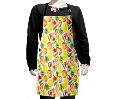 Watermelon Kiwi Avocado Kids Apron