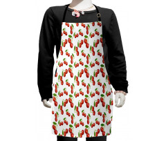 Cherry Fruit Pattern Kids Apron