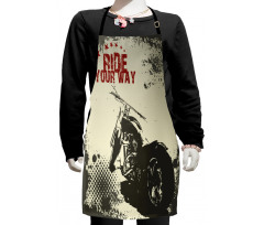 Adventure with Motorcycle Kids Apron