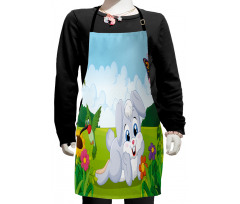 Rabbits Grass Bees Kids Apron