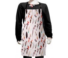 Fashion Feathers Kids Apron