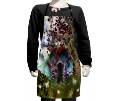 Abstract Goth Tree and Cave Kids Apron