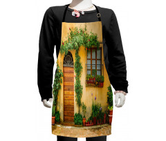 Plants and House Door Kids Apron