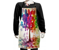 Colorful Spring Tree Kids Apron