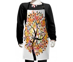 Spring Season Tree Leaves Kids Apron