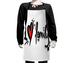 I Heart Family Pictogram Kids Apron