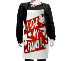 Family Love Heart Kids Apron