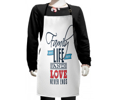 Words Family Love Typo Kids Apron