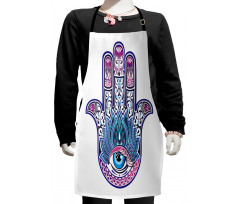 All Seeing Eye Lotus Motif Kids Apron