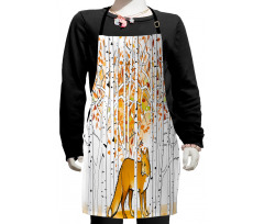 Fox Autumn Forest Kids Apron