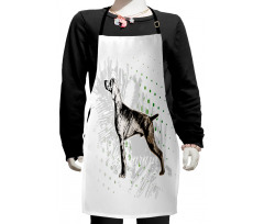 Dog Sketch Art Kids Apron