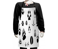 Wildlife Animal Footprints Kids Apron