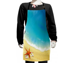 Waves on Beach Kids Apron