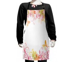 Floral Spring Wreath Kids Apron