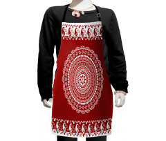 Paisley Side Border Kids Apron