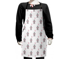 Heart Balloons Kids Apron