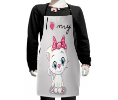 Cartoon Cat Pet Kids Apron