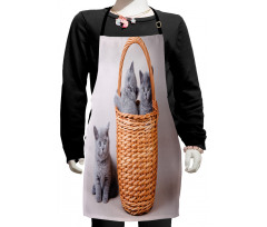 British Cats in Basket Kids Apron