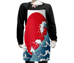 Red Sun Tsunami Kids Apron