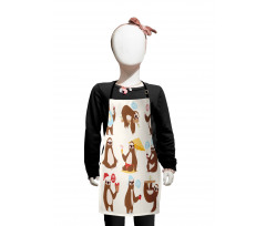 Funny Sluggard Animal Kids Apron