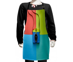 Retro Camera Hipster Kids Apron