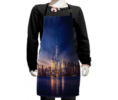 New York Skyline Evening Kids Apron