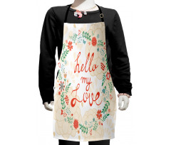 Hello My Love Typography Kids Apron