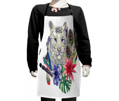 Retro Feline Cat Kids Apron