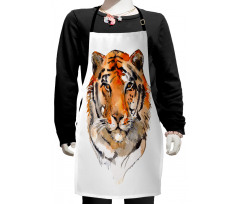 Calm Stare Watercolor Art Kids Apron