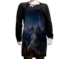 Italy Mountains Milky Way Kids Apron