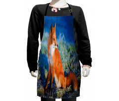 Serene Cold Autumn Field Kids Apron