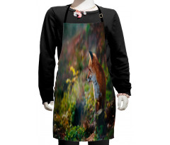 Young Wild Fox in Woodland Kids Apron