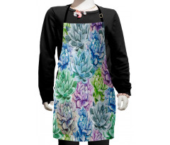 Flowers in Watercolor Kids Apron