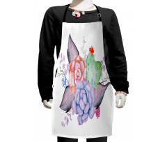 Romantic Summer Blossoms Kids Apron