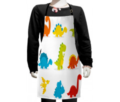 Funny Cartoon Set Kids Apron