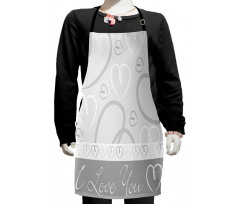 Doodle Hearts Love Kids Apron