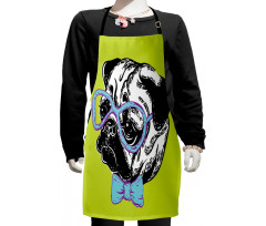 Pug with a Bow Tie Kids Apron