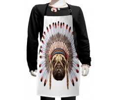 Native Style Bonnet Dog Kids Apron