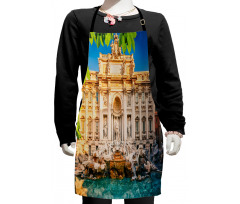 Fountain Di Trevi Tourist Kids Apron