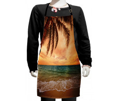 Exotic Seascape with Palm Kids Apron