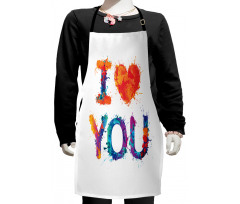 Watercolor Phrase Kids Apron