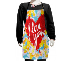 Brushstroke Message Kids Apron