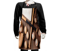 Bats Balls and Gloves Kids Apron