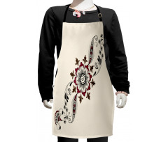 Floral Pattern Kids Apron