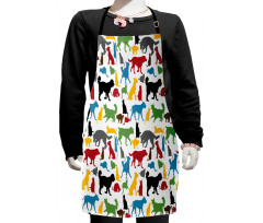 Colorful Cats and Dogs Kids Apron