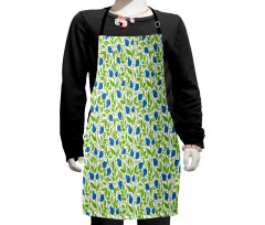 Flowering Blueberry Leaf Kids Apron