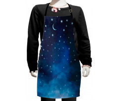 Night Time with Moon Star Kids Apron